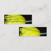 黄色いチューリップのプロフィールカード スキニー名刺 (正面/裏面)
