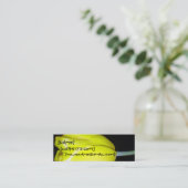 黄色いチューリップのプロフィールカード スキニー名刺 (スタンド正面)