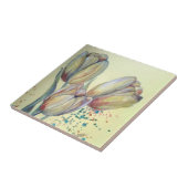 黄色いチューリップの花束3枚 タイル (側面)