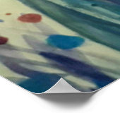 黄色いチューリップの花束3枚 ポスター (角)