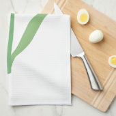 黄色いチューリップの花 キッチンタオル (四つ折り)