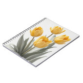 黄色いチューリップの花 ノートブック (左側)