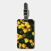 黄色いチューリップの花 ラゲッジタグ (正面縦)