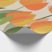 黄色いチューリップの花 ラッピングペーパー (角)