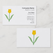 黄色いチューリップの花 名刺 (正面/裏面)