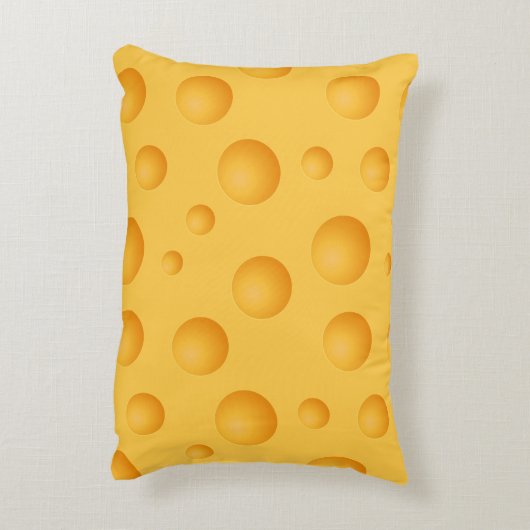 黄色いチーズパターン アクセントクッション (裏面(縦))