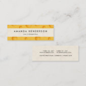 黄色いチーズパターン スキニー名刺 (正面/裏面)