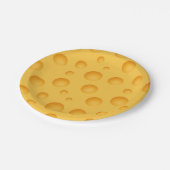 黄色いチーズパターン ペーパープレート (アングル)