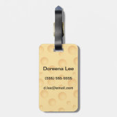黄色いチーズパターン ラゲッジタグ (裏面縦)