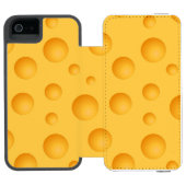黄色いチーズパターン INCIPIO iPhoneウォレットケース (フォリオ Open)