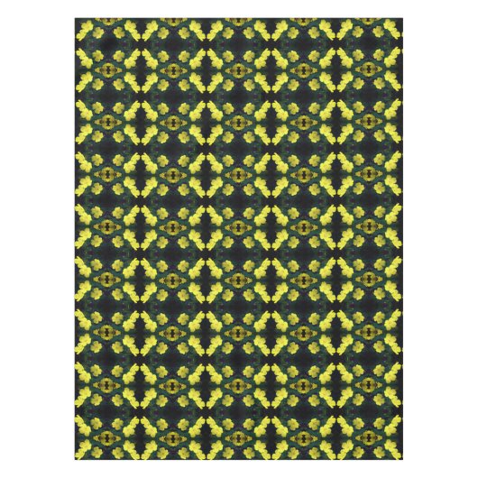 黄色いツツツジの花抽象芸術 テーブルクロス (正面)