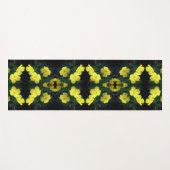 黄色いツツツジの花抽象芸術 ヨガマット (正面(横))