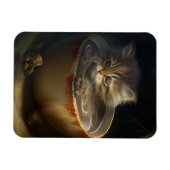 黄色いティーカップフレキシブルマグネットの子猫 マグネット (横)