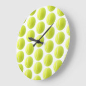 黄色いテニスボール ラージ壁時計 (傾斜)