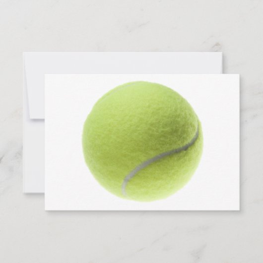 黄色いテニス・ボールのカスタマイズテンプレート 招待状 (正面)