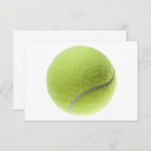 黄色いテニス・ボールのカスタマイズテンプレート 招待状 (正面/裏面)