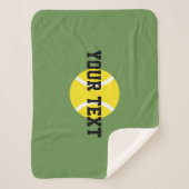 黄色いテニス・ボールのカスタムなsherpaのフリースブランケット シェルパブランケット (正面)