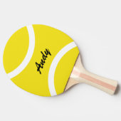 黄色いテニス・ボールのtabletennisの卓球ラケット 卓球ラケット (横)