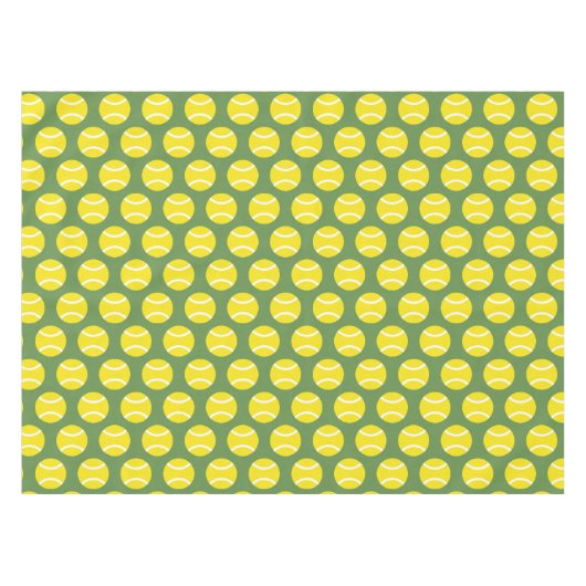 黄色いテニス・ボールパターン子供の誕生会 テーブルクロス (正面(横))