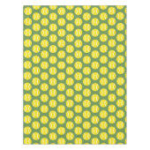 黄色いテニス・ボールパターン子供の誕生会 テーブルクロス (正面)