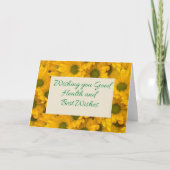 黄色いデイジーが元気 カード (正面)