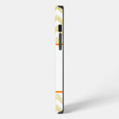 黄色いデイジーとジグザグ模様 iPhoneケース (左側面)
