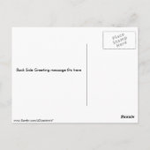 黄色いデイジーのボブキャットと開花の草を生む ポストカード (裏面)