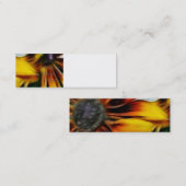 黄色いデイジーの秋のヒマワリの花の芸術 スキニー名刺 (正面/裏面)