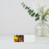 黄色いデイジーの秋のヒマワリの花の芸術 スキニー名刺 (スタンド正面)