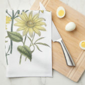 黄色いデイジーの野生の花タオル キッチンタオル (四つ折り)