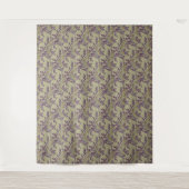 黄色いデイジーの鮮やかな花柄 タペストリー (正面)