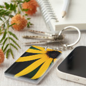 黄色いデイジーのkeychain キーホルダー (正面右)