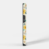 黄色いデイジー花柄 iPhoneケース (右側面)