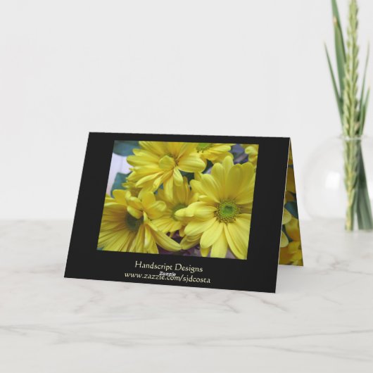 黄色いデイジー カード (裏面)