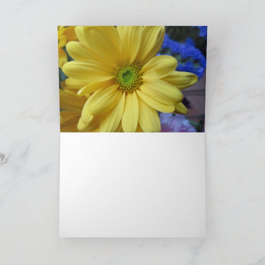黄色いデイジー カード (内部)