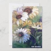 黄色いデイジー サンキューカード (正面)