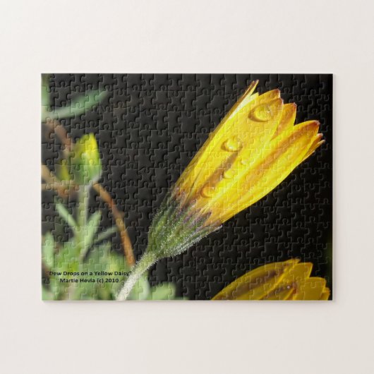 黄色いデイジー-パズル ジグソーパズル (横)