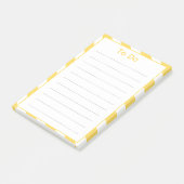 黄色いデッストライプキチェアの作業リスト ポストイット (アングル)