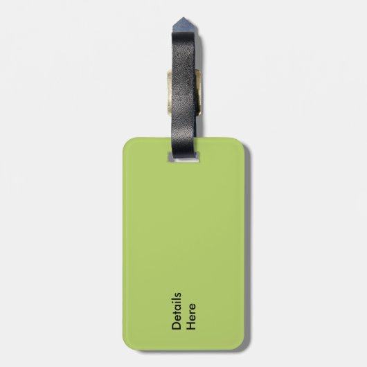 黄色いトラクターは名札のダンプトラックの緑をからかいます ラゲッジタグ (裏面縦)