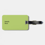 黄色いトラクターは名札のダンプトラックの緑をからかいます ラゲッジタグ (裏面横)