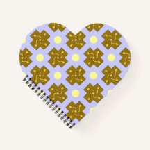 黄色いドット&クロスノートブック