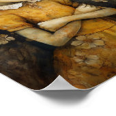 黄色いドレスを着たウサギのフローラ ポスター (角)