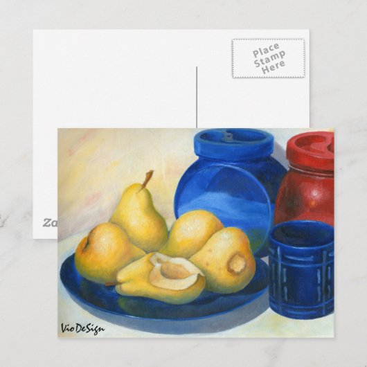 黄色いナシ ポストカード (正面/裏面)