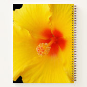 黄色いハイビスカスの花の写真 ノートブック (裏面)