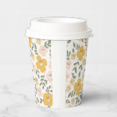 黄色いハイビスカスの花手描き 紙コップ (右)