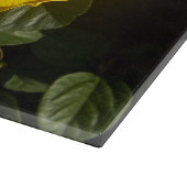 黄色いハイビスカスの花 カッティングボード (角)