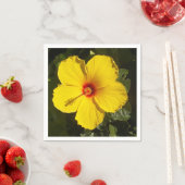 黄色いハイビスカスの花 スタンダードカクテルナプキン (インサイチュ)