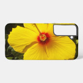 黄色いハイビスカスの花 SAMSUNG GALAXYケース (裏面横)