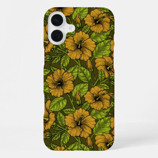 黄色いハイビスカス iPhoneケース (裏面)