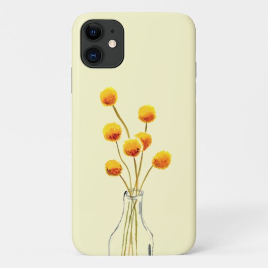 黄色いハッピービリーボタンの花オーストラリアの芸術 Case-Mate iPhoneケース (裏面)